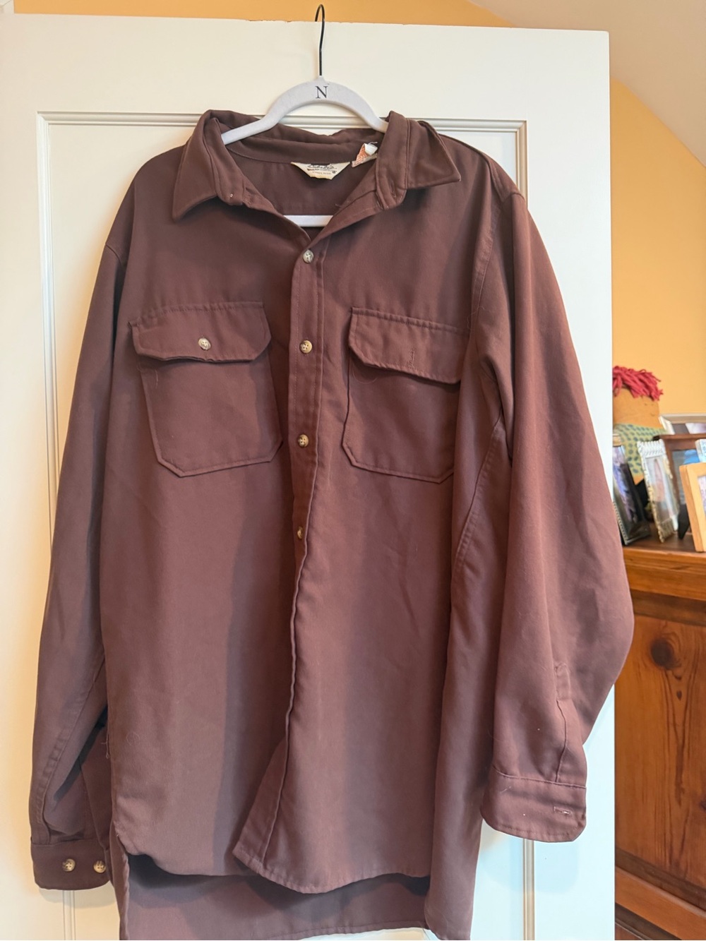 Vintage Cabela’s Made in USA Brown Long Sleeve Workwear Shirt 2XL